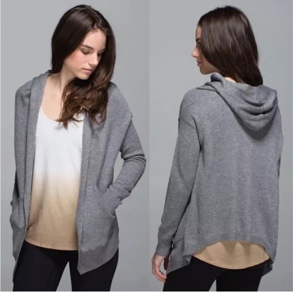Lululemon Gray Cabin Yogi Wrap
Heathered Medium Grey Hooded Cardigan Sweater - Picture 13 of 13